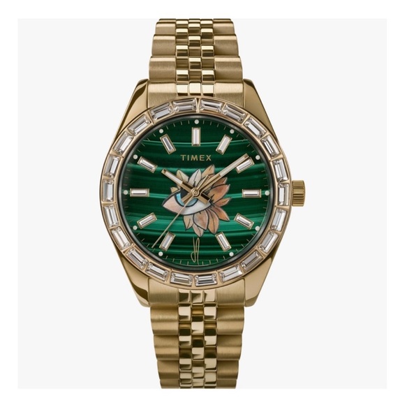 Timex Gold and Green Women's Watch - Picture 1 of 2